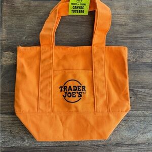 Trader Joe's Orange Canvas Tote Bag